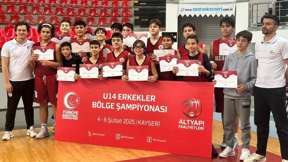 Gaziantep Basketbol’un U14 Bölge Şampiyonasında Büyük Başarısı