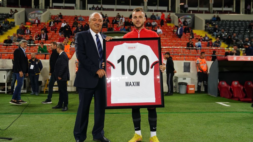 Gaziantep FK Maxim’e 100. mac plaketi verdi