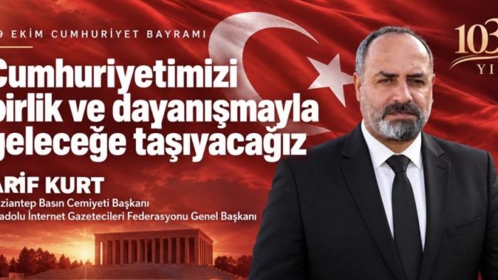 Arif Kurt: “Cumhuriyetimizi birlik ve dayanışmayla geleceğe taşıyacağız”