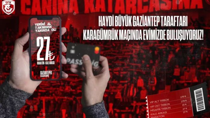 Gaziantep FK’dan 27 TL’ye final bileti