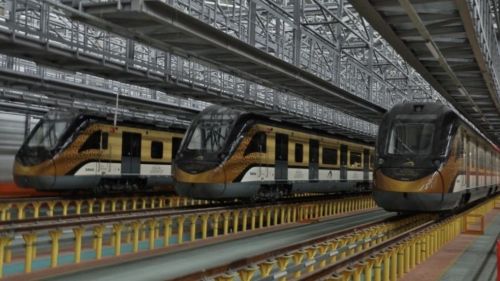 Yerli ve milli tren setinin 6'ncısı Gaziantep'e geldi