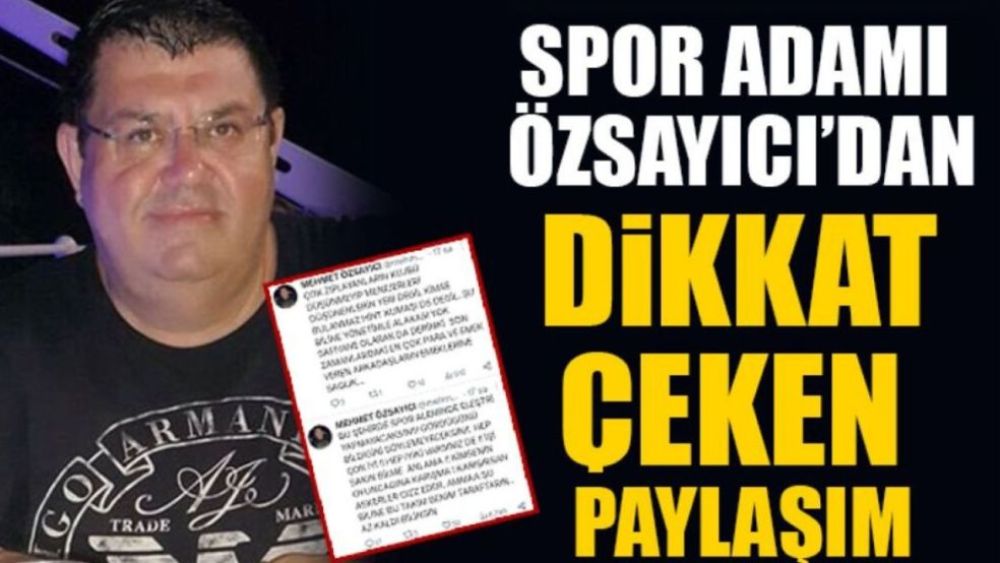 Gaziantep'in sevilen spor adamı Özsayıcı'dan dikkat çeken paylaşım