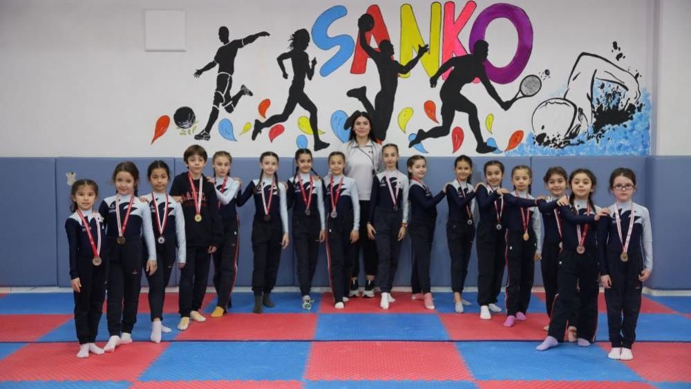 SANKO Okulları öğrencilerinin jimnastik başarısı