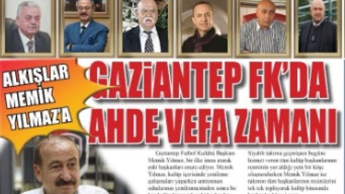 Gaziantep FK'da ahde vefa! Alkışlar Memik Yılmaz'a