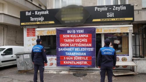 Gaziantep'te tarihi geçmiş ürün satılan 2 iş yerine kapatma cezası