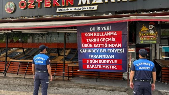 Şahinbey Belediyesi ünlü marketlere acımadı