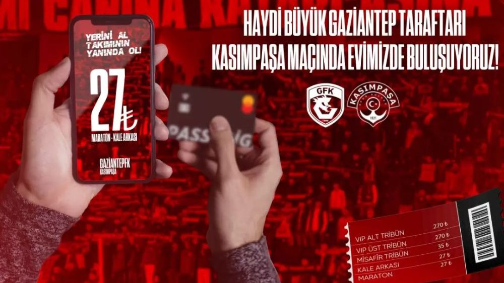 Gaziantep FK'da sudan ucuz maç bileti