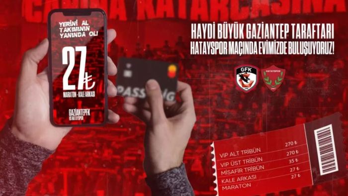 Gaziantep FK'dan 27 TL'ye maç bileti