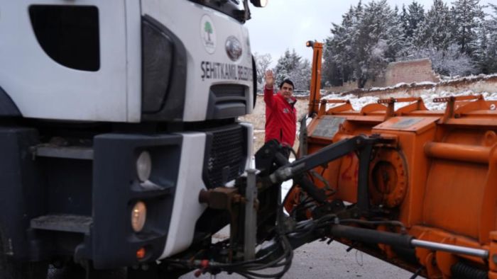 Şehitkamil'de kar mesaisi