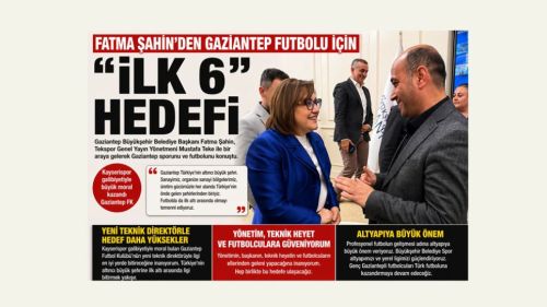 Fatma Şahin’den Gaziantep FK İçin “İlk 6” Hedefi