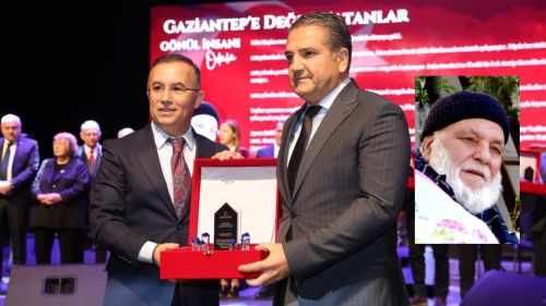 Merhum Mihdi Kaplan'a vefa ödülü! Ödülü Vali Çeber verdi